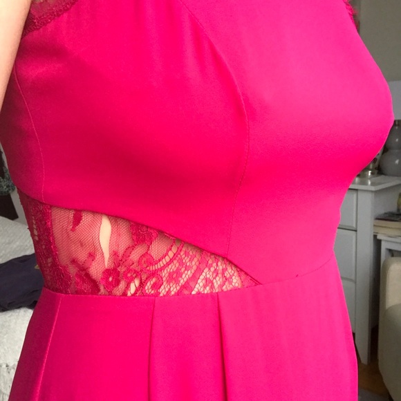 BCBCMaxAzria Red Lace Karey Long Dress - Picture 8 of 11